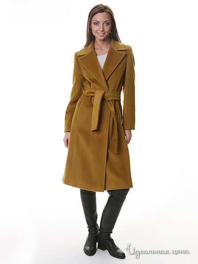 Пальто Kroyyork, цвет цвет горчичный