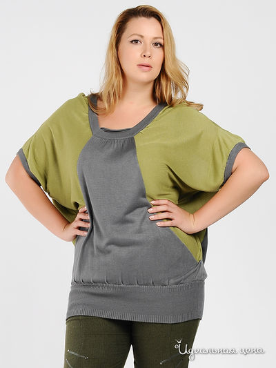 Джемпер Natura, цвет цвет серый / зеленый