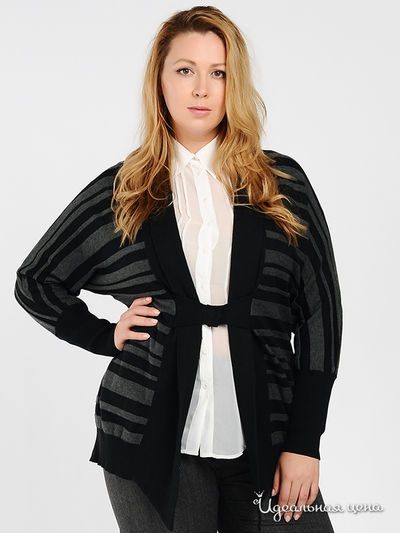 Кардиган Natura, цвет цвет черный / серый