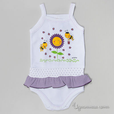 Боди Minice, цвет цвет бело-лиловый