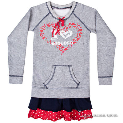 Платье Gemelli Giocoso, цвет цвет светло-серый меланж