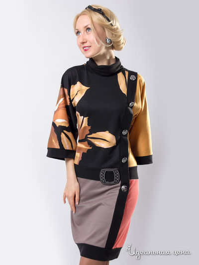 Платье Wisell, цвет цвет черный / коричневый