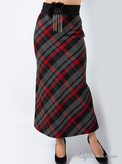 Юбка Wisell, цвет цвет черный / красный