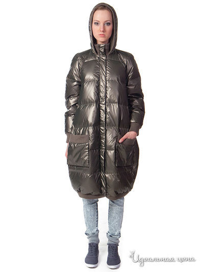 Пальто People, цвет цвет серо-коричневый