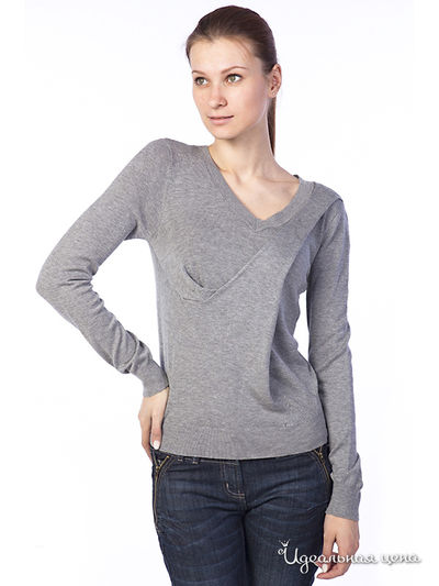 Пуловер People, цвет цвет серый