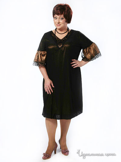 Платье Зар-Стиль, цвет цвет бежевый / черный