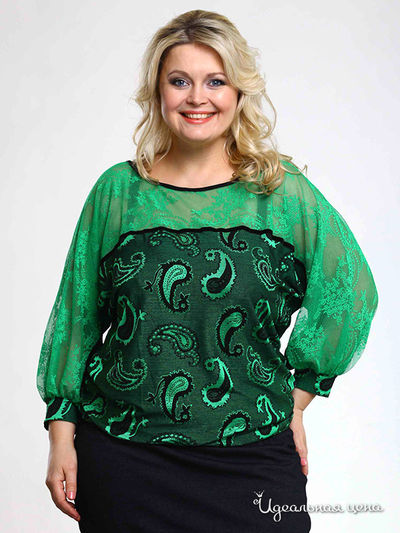 Блуза Зар-Стиль, цвет цвет зеленый