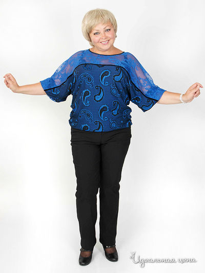 Блуза Зар-Стиль, цвет цвет синий