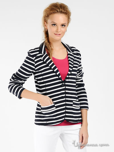 Жакет Tom Tailor, цвет цвет темно-синий / белый