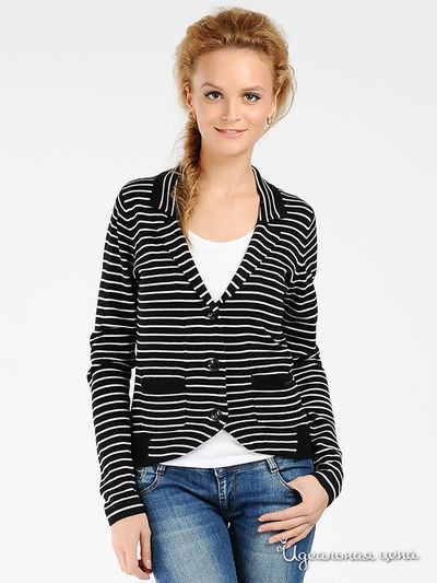 Жакет Tom Tailor, цвет цвет черный / белый