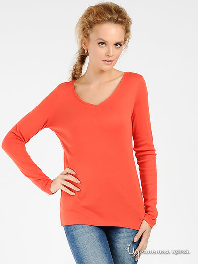 Лонгслив Tom Tailor, цвет цвет морковный