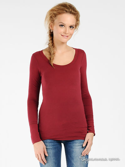 Лонгслив Tom Tailor, цвет цвет бордовый