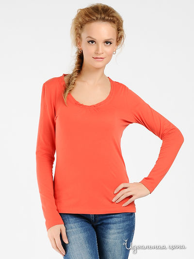 Лонгслив Tom Tailor, цвет цвет морковный