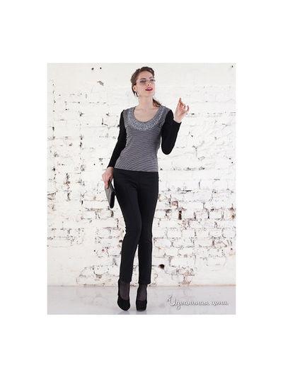 Блуза Valeria Lux, цвет черный / серый