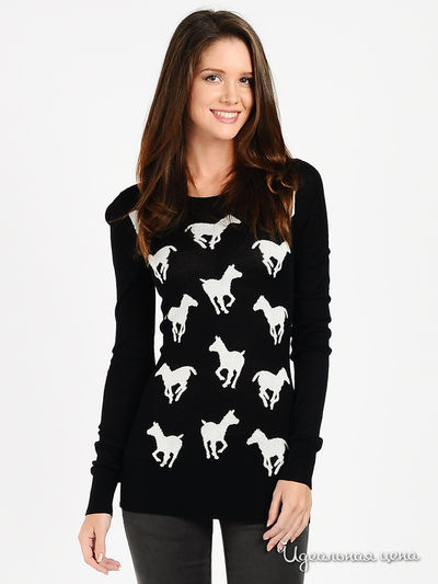 Джемпер Quattro, цвет цвет черный / бежевый