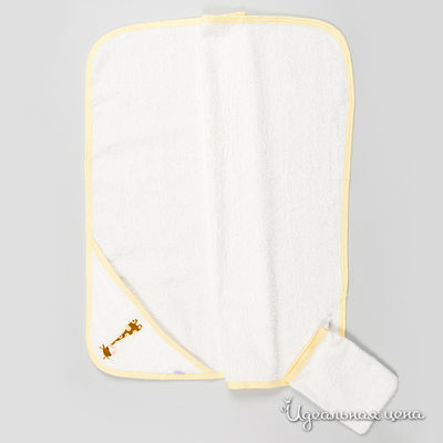 Полотенце Liliput, цвет цвет белый / желтый