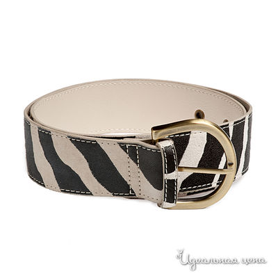 Ремень UNQ, цвет цвет молочный / черный