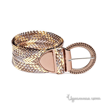 Ремень UNQ, цвет цвет коричневый / золотистый