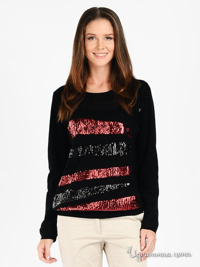 Джемпер Leo Guy, цвет цвет черный / красный