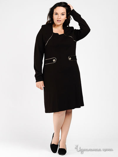 Платье Пава, цвет цвет темно-коричневый