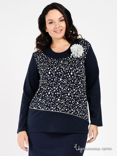 Блуза Пава, цвет цвет темно-синий