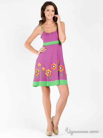Сарафан Наталья Новикова, цвет цвет сиреневый / салатовый