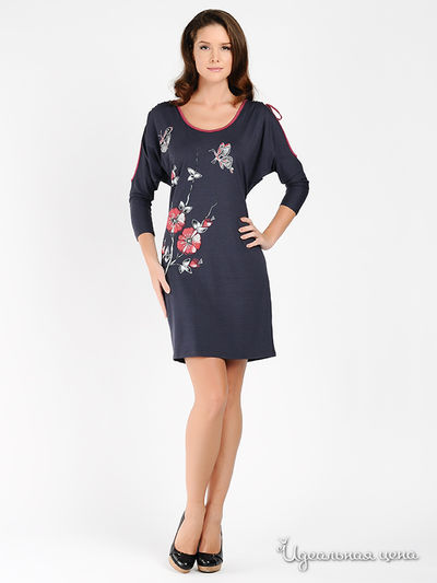 Платье Наталья Новикова, цвет цвет серый / розовый