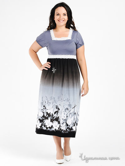 Платье Наталья Новикова, цвет цвет серый