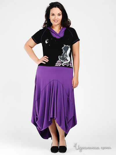 Платье Наталья Новикова, цвет цвет сиреневый / черный