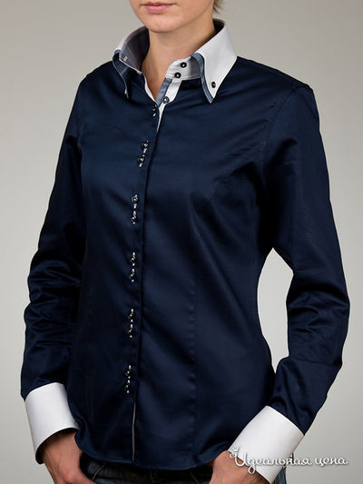 Рубашка Jess France, цвет цвет синий / белый