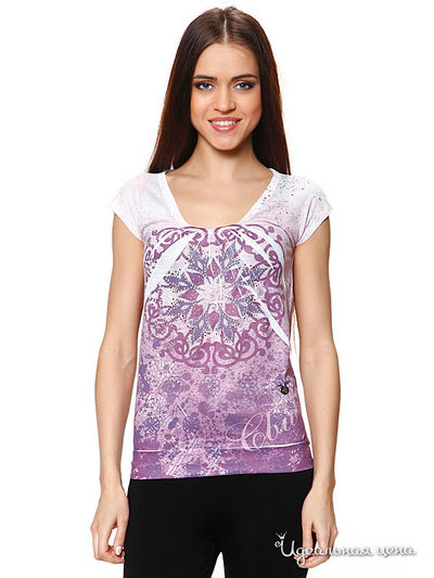 Футболка cipo&baxx, цвет цвет белый / сиреневый