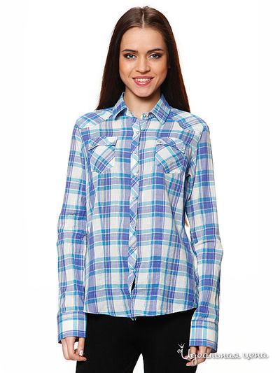 Рубашка cipo&baxx, цвет цвет фиолетовый / белый / голубой