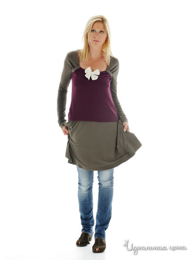 Платье Artwizard, цвет цвет хаки / бордовый