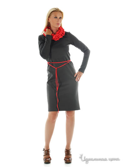 Платье Artwizard, цвет цвет серый / коралловый