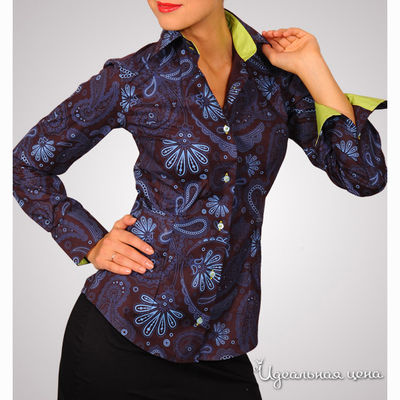 Рубашка Alonzo Corrado, цвет цвет темно-коричневый / голубой