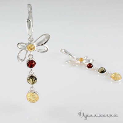 Серьги Янтарная симфония