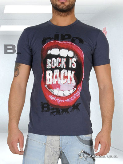 Футболка cipo&baxx, цвет цвет антрацитовый