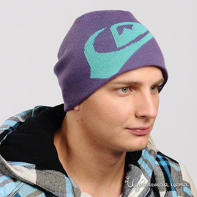 Шапка Quiksilver, цвет цвет фиолетовый / бирюзовый