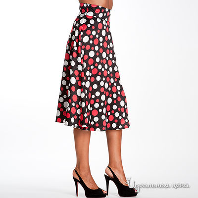 Юбка UNQ, цвет цвет черный / красный / белый