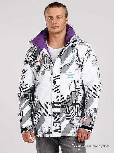 Куртка Quiksilver, цвет цвет белый / серый