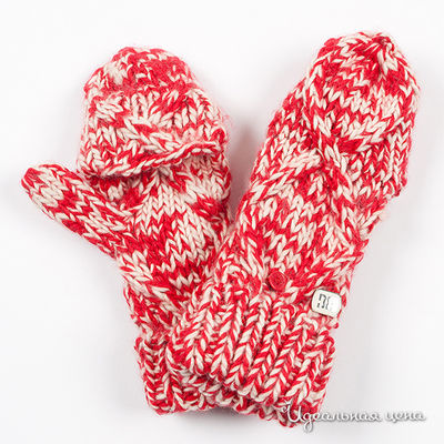 Варежки DC, цвет цвет белый / красный