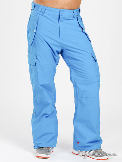 Брюки Quiksilver, цвет цвет ярко-голубой