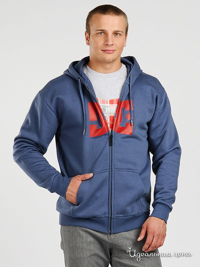 Толстовка DC, цвет цвет серо-синий