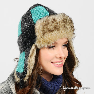 Шапка Roxy, цвет цвет серый / бирюзовый