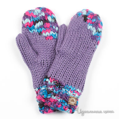 Варежки Roxy, цвет цвет сиреневый / мультиколор