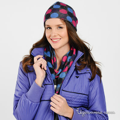 Шарф Roxy, цвет цвет темно-серый / мультиколор