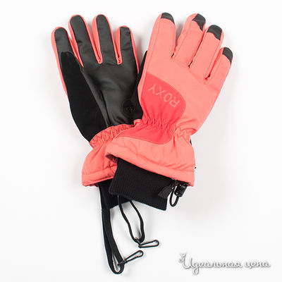 Перчатки Roxy, цвет цвет коралловый / черный