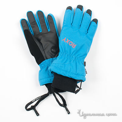 Перчатки Roxy, цвет цвет голубой / черный