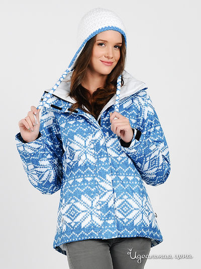 Куртка Roxy, цвет цвет голубой / белый