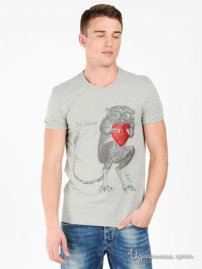 Футболка Yax, цвет цвет серый меланж